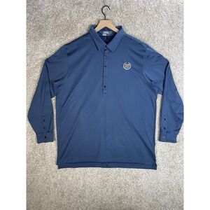 Nike Golf Shirt Men's XXL Tour Premium Polo Navy Long Sleeve Dri-Fit Cadillac